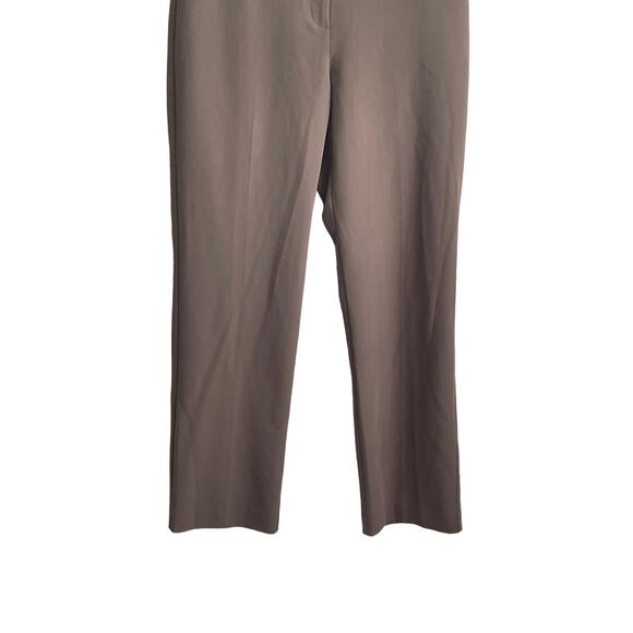 Chicos Pants Women SP Brown Straight Leg Zip Clasp Closure Pockets Lightweight - Picture 9 of 13